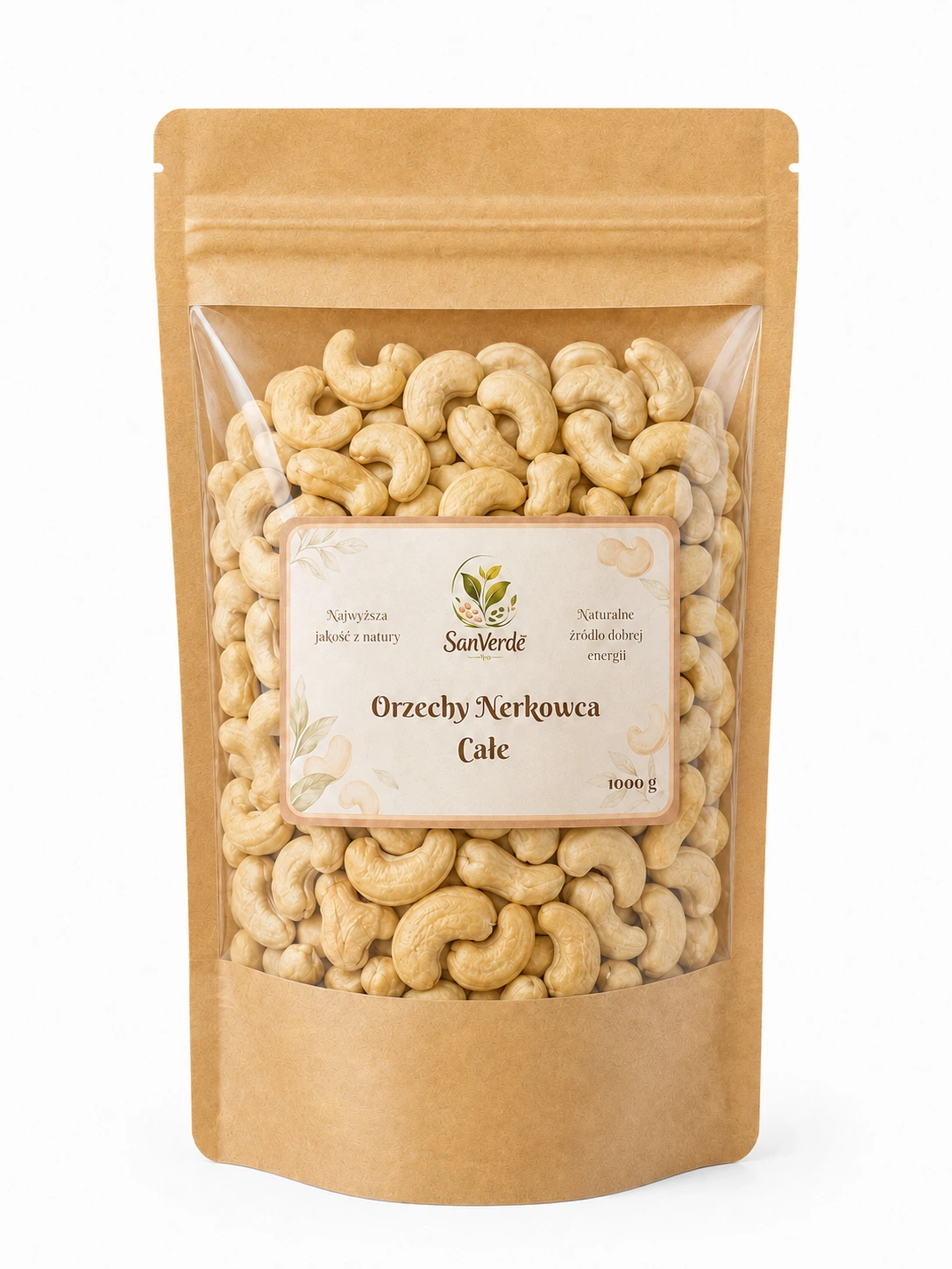 rzechy nerkowca całe 1000 g w opakowaniu SanVerde